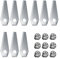 9/18/30 Stück Titanguss Messe, Titansbeschichtung Edelstahl-Rasenmähmesser für Bosch Indego Mähroboter Universal Ersatzmesser inkl. 18.09.30 Silber Silber 9pcs