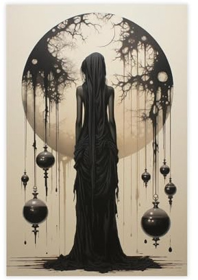 UTGN Leinwandposter Göttin Hekate, Wandkunstdruck, Bild, Gemälde, 30 x 45 cm