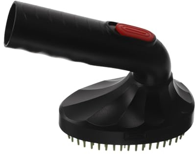 Brosse D'aspirateur pour Toilettage Chat, Mue Saisonnière, 32mm Noir | Plastique, Nettoyage Rapide des Poils, Usage Quotidien pour Animaux, Accessoire avec Bouton D'alimentation