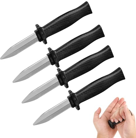 DASHUI Fake Messer 4er Set Einziehbares Spielzeug Messer | Magisches Zaubermesser | Plastik Fake Knife für Scherze & Bühnen Performance | Verschwindendes Requisite für Party Show