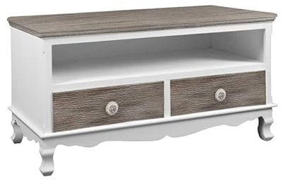Mobile Porta TV Grigio Bianco 100 * 42 * 55 Shabby DECAPE' PROVENZALE
