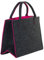 Brandsseller Praktische Einkaufstasche Shoppingbag Freizeittsche Aufbewahrungsbehälter aus Filz - ca. 35 x 20 x 28 cm - Anthrazit/Pink