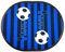 FitFeet Soccer Mania - Tappetino poggiapiedi spogliatoio Fuori Doccia - a Tema Club Sportivo (Nero Azzurro)