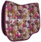 GlücksHucke Schabracke 'Waldritt' in Pink, Lila & Braun mit Pferde-Motiv (Pony/Dressur)