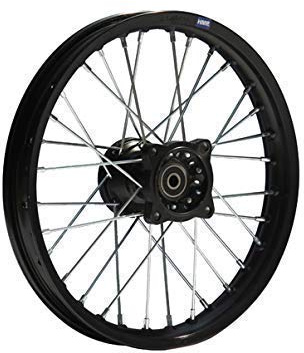 Alu Felge 14 Zoll vorne Schwarz elox. Typ 2 für 12 mm Achse DirtPit Bike
