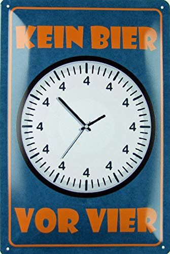 Generisch blechschild 20 x 30 cm gebogen no beer before four humor sprüche deko geschenkschild