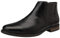 Jamron Uomo Vera Pelle Occidentale Vintage Chelsea Stivali Cerniera Lampo Stivaletti Nero SN01752 EU40