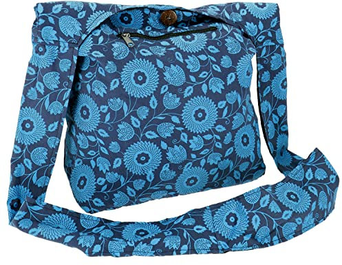 GURU SHOP Sadhu Bag, Goa Tasche, Schulterbeutel, Einkaufsbeutel - Modell 4, Unisex - Erwachsene, Baumwolle, 33x38x11 cm
