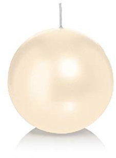 Wiedemann Kerzen Kugelkerzen Creme (Beige) Ø 70 mm, 12 Stück, rußarm, tropffrei, hochwertiger Docht