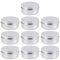 10 PCS 50ml Aluminum Tin Jars Round Metal Cosmetic Lids Screw Top Metal Cans Sample Pots for Cream, Lip Balm, Cosmetic, Candles, Candy, Jewelry, Tea, Travel Storage Silver (50ML)