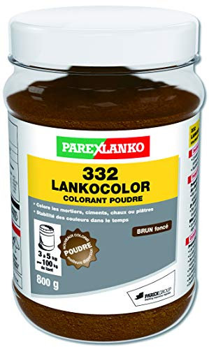 Parexlanko, 332 LankoColor Pulverfarbe für Mörtel, Zement, Kalk oder Gips, Dunkelbraun, 800g