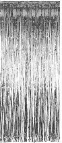 Mr Gadget Solution® NEW TINSEL SHIMMER FOIL DOOR CURTAIN GARLANDS BIRTHDAY PARTY DISCO DECORATIONS-SILVER