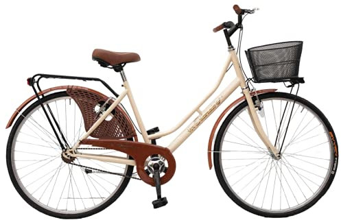 Damenfahrrad Hollandrad Größe 26 Stadtfahrrad Vintage Retro mit Korb Beige