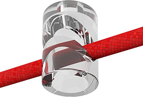 ZOHAR 1 Stück Wand- und Deckenpins - V - für Textilkabel Deckenbefestigung Affenschaukel Aufputz-Kabelhalter für Lampe DIY mit Schrauben und Dübeln Transparent