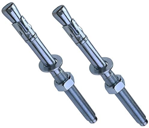 AERZETIX - C54077 - Satz von 2 Bolzen ankerschraube bolzenanker langes gewinde, spreizdübel - M16x200mm - aus verzinktem stahl - für beton, stein, vollmaterial