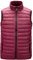 Ärmellose Jacke Herren Casual Weste Herren Reißverschluss Warm Slim Fit Reißverschluss Tasche Jacke Herren Winter Übergang Sports Stehkragen Moderne Stepp-Weste C-Wine Red1 M