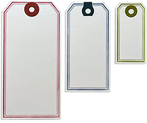 Sizzix Thinlits Stanzschablonen, 6 Stück, gerahmte Etiketten von Tim Holtz | 666065 | Kapitel 4 2022 Wafer, Grey, One Size