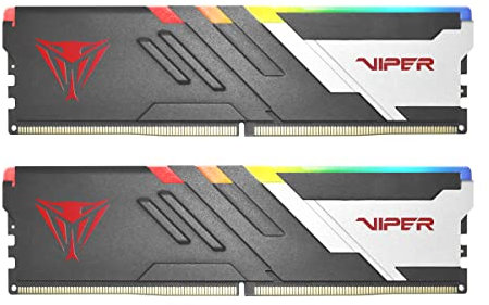 Memoria Patriot Viper Venom RGB DDR5 de 64 GB (2 x 32 GB) a 5600 MHz UDIMM para Juegos de Escritorio - Kit de Memoria PVVR564G560C40K