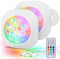 LyLmLe Luces Recargables para Piscina, Luz LED Piscina Sumergible RGBW IP68 Impermeables con Remoto, 14cm Focos LED Magnéticas con Cambio de Color para Piscinas Desmontable Enterrada Spa Jacuzzi 2Pack