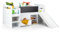 happybeds Wooden Mid Sleeper, Jake White Wooden Mid Sleeper With Slide Bed, 3ft Single