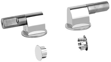 Gessi 316 Scharniere mit Absenkautomatik und seitlichen Abdeckkappen für Wand WC, 37584, Farbe: Metall Schwarz gebürstet PVD
