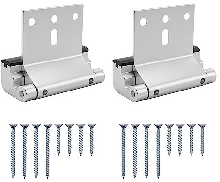 Hopbucan 2Pack Door Reinforcement Lock with Screws 3Inch Security Door Lock Home Proof Silver