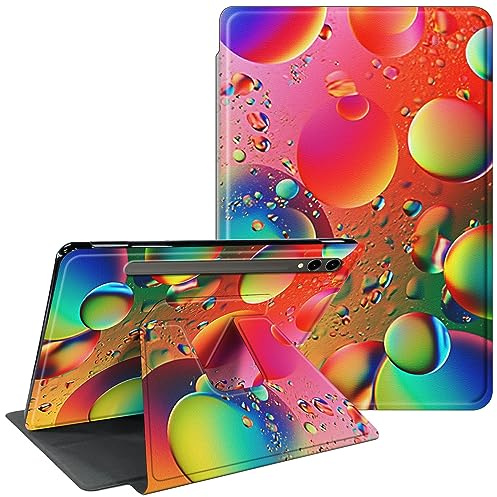 CGFGHHUY for Samsung Galaxy Tab S9 Plus Case 12.4 inch 360 Degree Rotating Stand Smart Cover with Auto Wake Sleep Tablet Case for Samsung Galaxy Tab S9 Plus 5G 2023 - Colorful