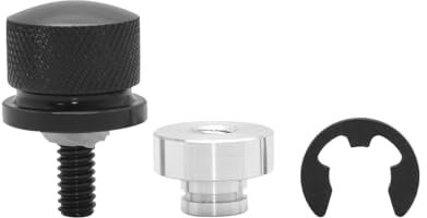 KGDUYC 2 set Vite per sedile moto- in alluminio, per sedile a vite- per sedile della moto, per sedile, Billet, cromata, per moto,con clip a C per vite di seduta della moto (2 Viti+2 Dadi)