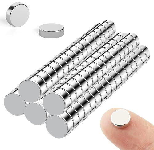 Neodym Magnete, Magnete Stark, 50 Stück 6x2mm Mini Magnete Selbstklebend Stark, Rund Starker Magnete Kleine Neodym Magneten für Magnettafel Kühlschrank Foto Whiteboard Magnet Kaufen