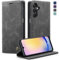 KZB Handyhülle für Samsung Galaxy A25 5G Hülle Premium Leder Klappbar Tasche Flip Case Magnet Kartenfach Standfunktion Klapphülle Schutzhülle für Samsung Galaxy A25 5G 6,5'' - Grau