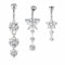Aucuu 3pcs 14G Nombril Anneau en Acier Chirurgical, Bijoux de Corps pour Femmes Hommes, Ventre Piercing