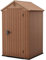 Mondo Viro Casetta in resina da giardino Cottage marrone effetto legno (Piccola - cm 125.8x117 205h)