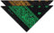Moorle Bandana Baumwolle 100%, Bandana Kopftuch 2 Pcs, Halstuch Nickituch Damen, Bandana Head Scarf Protective, Scarf Paisley Pattern mit Mischfarben Rot und Blau/Gelb und grün