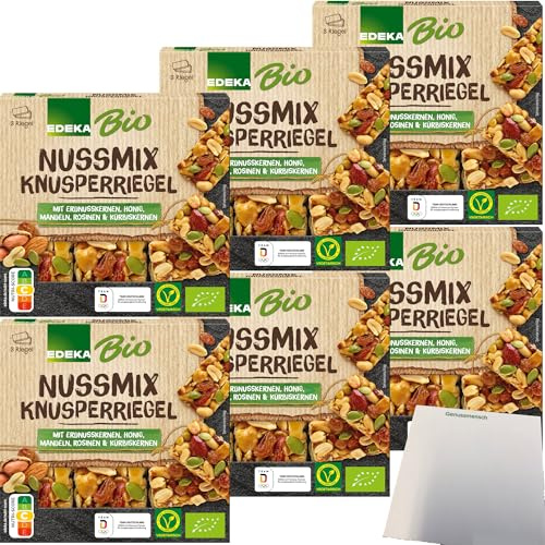 usy Bundle für Edeka Knusperriegel Nussmix 6er Pack (6x3x25g Riegel) + usy Block