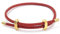 Viwind Armband Damen Verstellbare Stahldraht Armbänder 23cm Geflochten Armreif Titanstahl-Gewebtes Armschmuck Freundschaftsarmband Mit Geschenkbox(Rot)