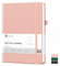 Lonely Oak Notizbuch A5 Dotted Hardcover, Bullet Journal 120g/m²Dickes Premium Säurefreies Papier, 156 Seiten Journal mit Gummiband & Innentasche, 14,5 x 21,3 cm (Rosa)