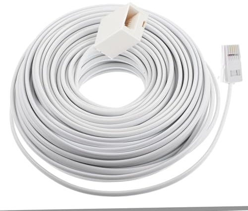 25m Telephone Extension Cable,Phone Extension Cord,Phone Line for UK Landline Phone,Compatible with BT&RJ11 Home and Office Fax, Wired Phone