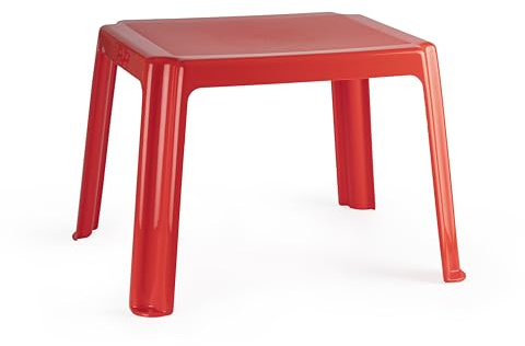 Muddy Hands Strong Childrens Plastic Table Toddlers Kids Indoor Outdoor Garden Study Activity (Red)