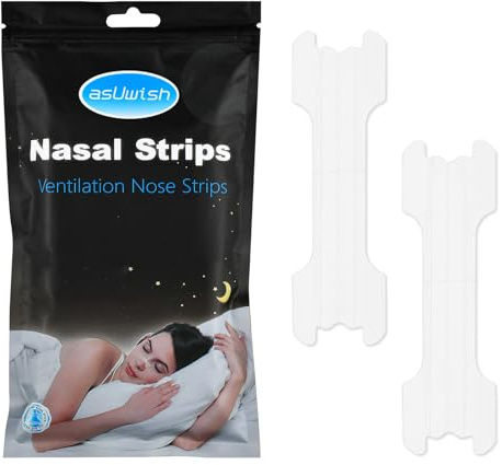 60 Count Invisible and Transparent Nasal Strips Breathe Easy -Upgraded Version (66mm*19mm) (60)