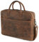 Berliner Bags Vintage 15 Zoll Laptoptasche Madrid, Umhängetasche aus Leder, Aktentasche, Schultertasche für Herren - Braun
