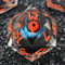FONVGOGO DND Würfel Set Bewegliche Auge Harz Dungeons and Dragons Würfel 7 Stück Polyedrische Flüssiger Kern D&D Würfel Spielwürfel mit Geschenkbox DND Dice Set (Augäpfel Orange)