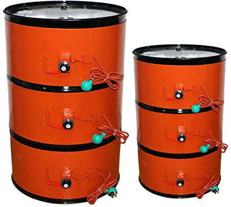NedLoN Oil Drum Heating Belt, Metal Drum Pail Heater for Gallon 20-200L Metal Drum Electric Oil Drum Silicone Heating Belt with Thermostat Portable