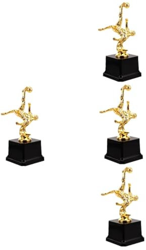 Sosoport 4 Pz di Calcio di Campionato Divertente Coppa La Festa Favorisce i Trofei di Coppa d'oro di Banane Festa di Calcio Plastica