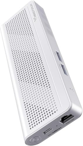 MINIS FORUM Mini PC Stick S100, Alder Lake-N100, 8 GB RAM LPDDR5, UFS2.1 128 GB, doppio schermo 4K, Ethernet 2,5 G, supporto PoE, 2 x USB A, 1 x USB-C,PC professionale per segnaletica digitale