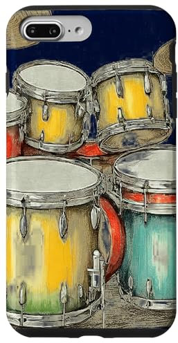 Batteria Art Design Batterista Custodia per iPhone 7 Plus/8 Plus