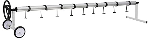 Nqyjm Enrouleur pour bâche de piscine - Base en acier inoxydable - Pour bâche de piscine et bâche