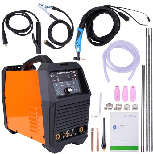 LICHENGTAI Pulse TIG Welder Plasma Cutter MMA Arc Stick Welder, 220V 200A Welding Machine with Smart Digital LED Dispaly for DIY Professional Use