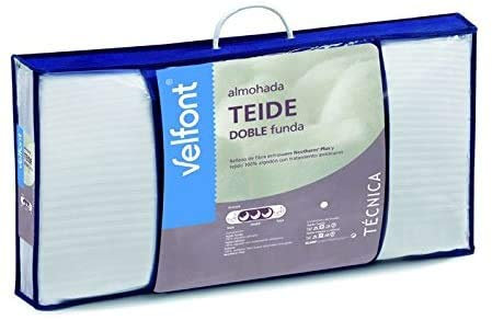 Velfont Almohada TEIDE Doble Funda Microfibra firmeza Media Todas Las Medidas (70cm)