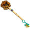 Mia Jewel Shop Bamboo Nut Shaker - Brown, Handmade in Peru, Cacho Seed Pods, Cotton Strap