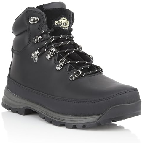 Mens Premium Leather Waterproof Boots New Walking/Hiking Trekking Lace Up Trek Mountain Outdoor Country Boots